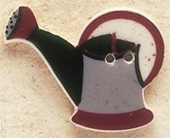 MHB - Ceramic Buttons - 43030 - Grey Watering Can