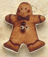 MHB - Ceramic Buttons - 43093 - Gingerbread Man