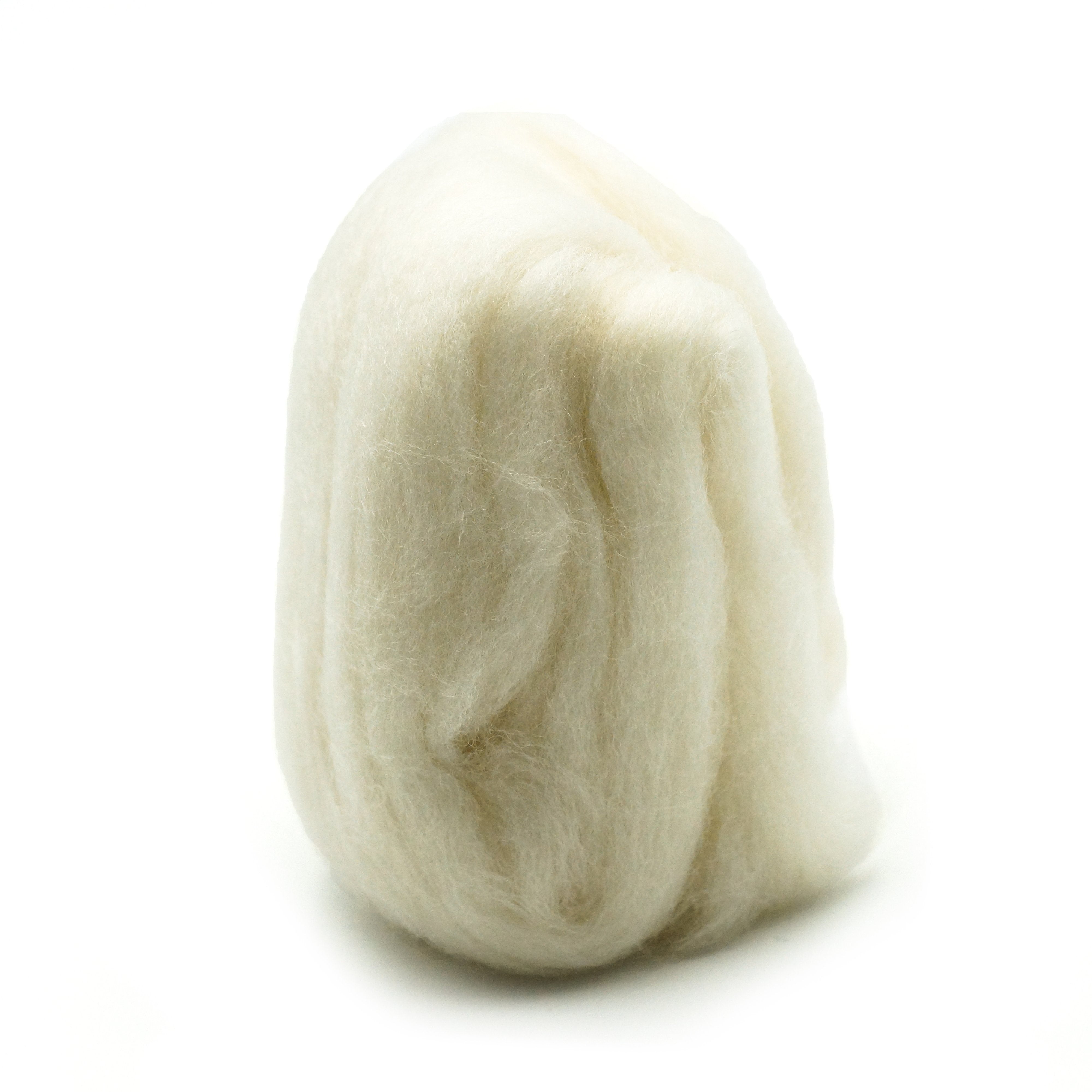 CLV - Natural Wool Roving (Off-White)