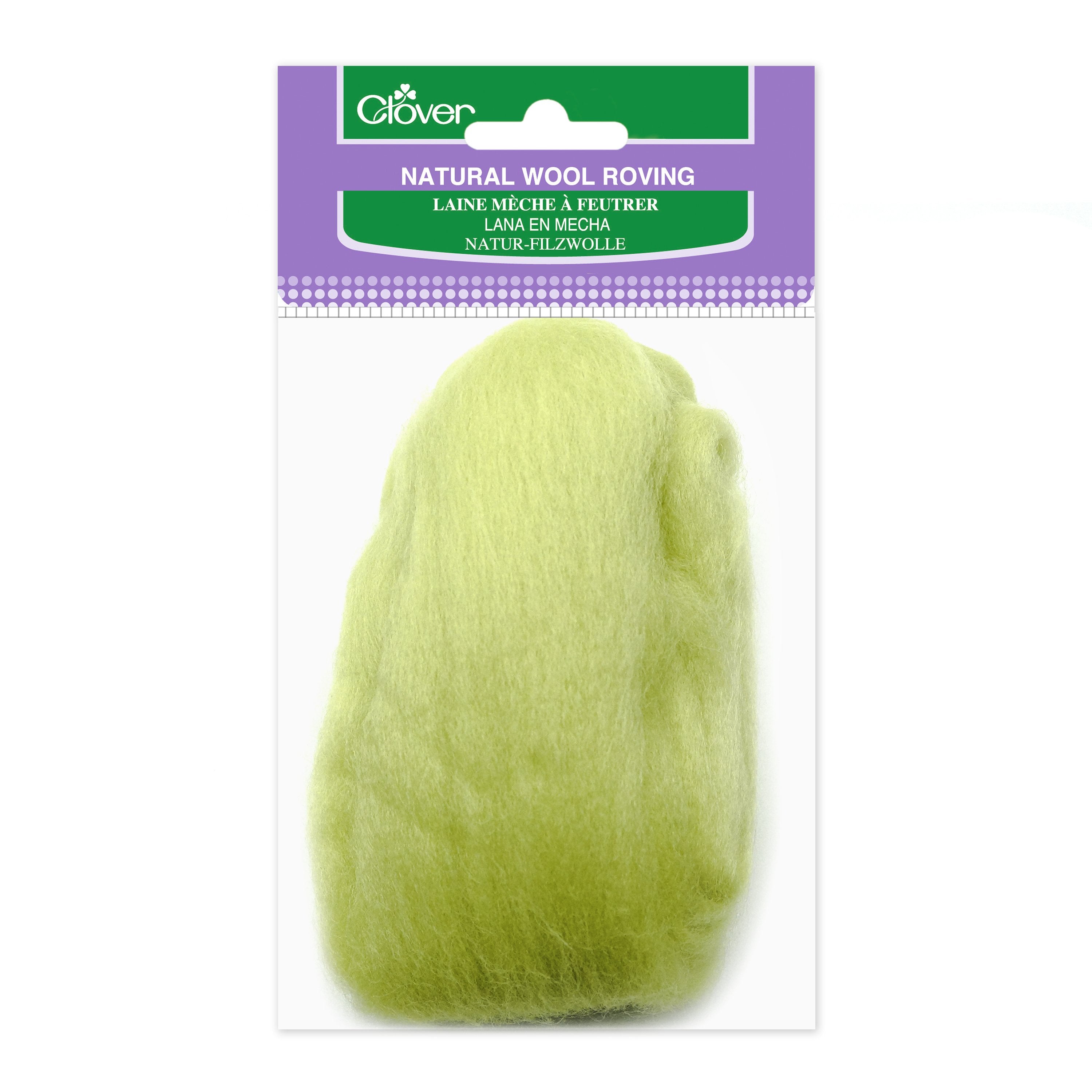 CLV - Natural Wool Roving (Lime Green) - 0