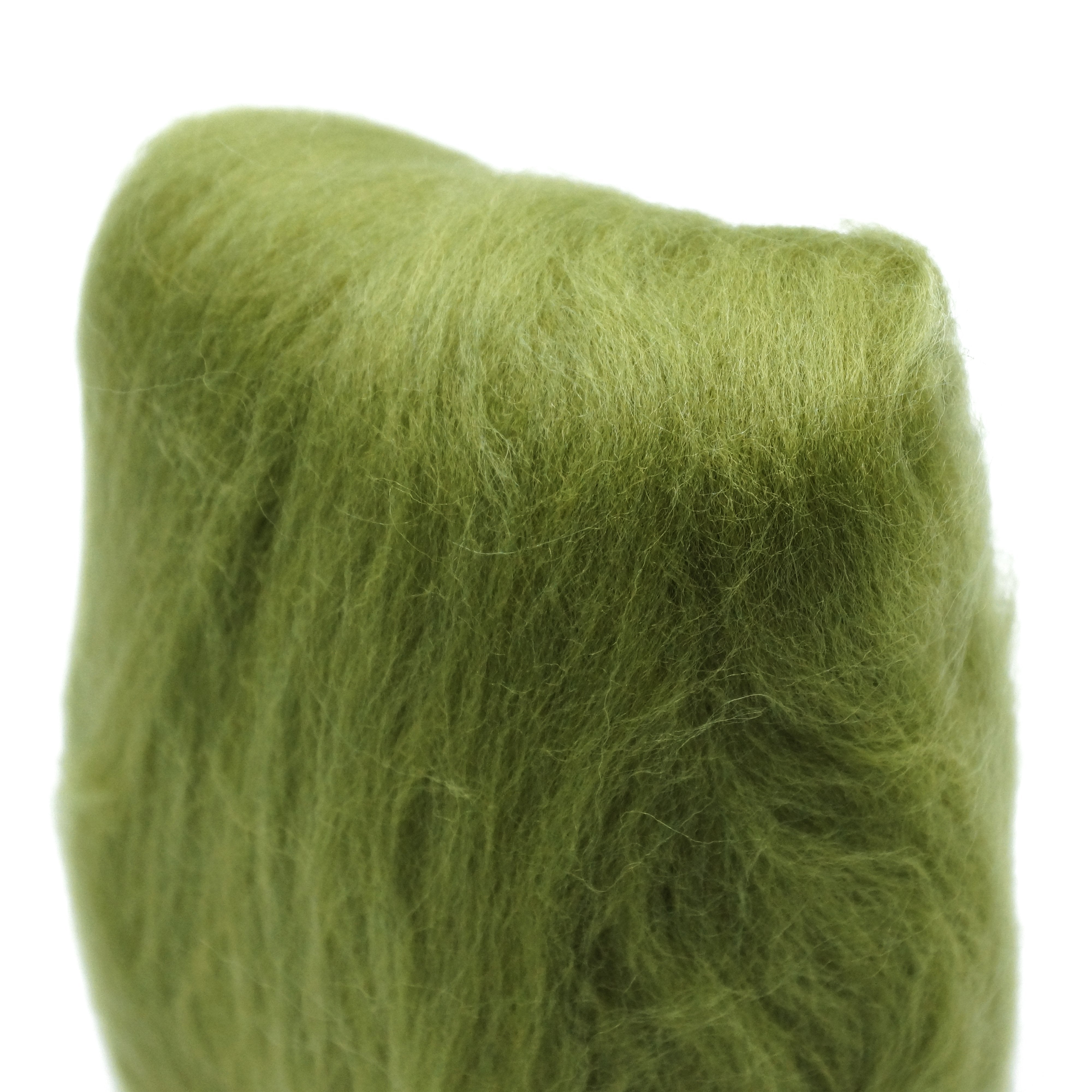 CLV - Natural Wool Roving (Moss Green)