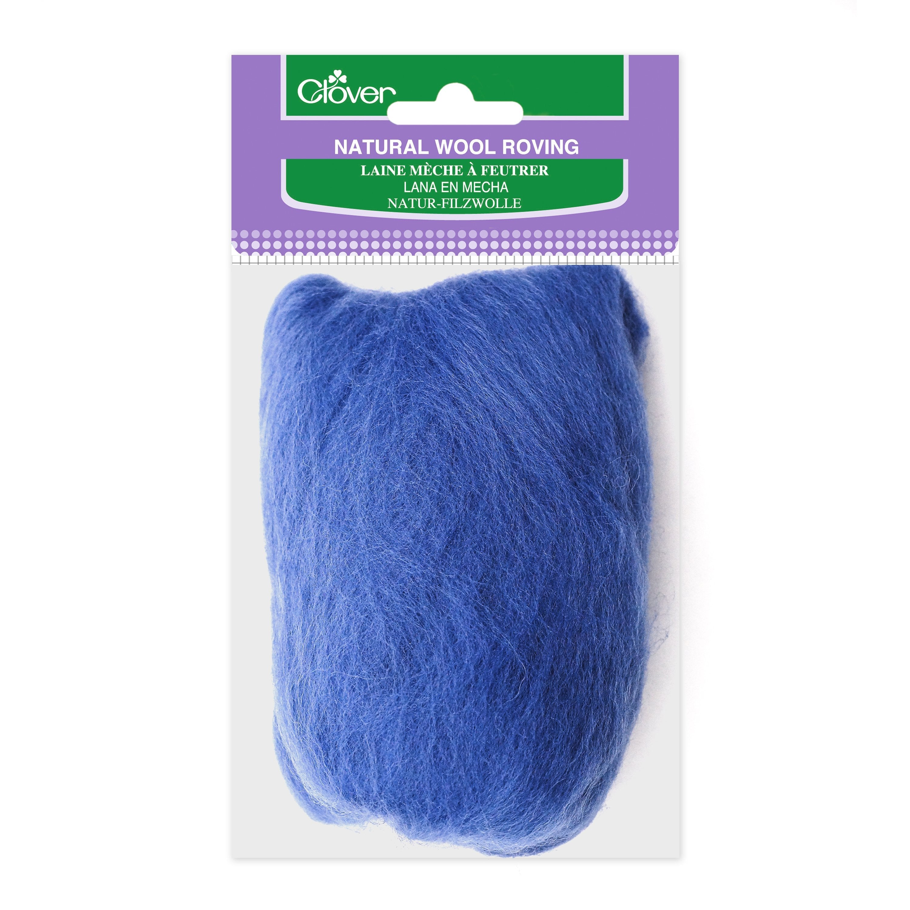 CLV - Natural Wool Roving (Blue) - 0