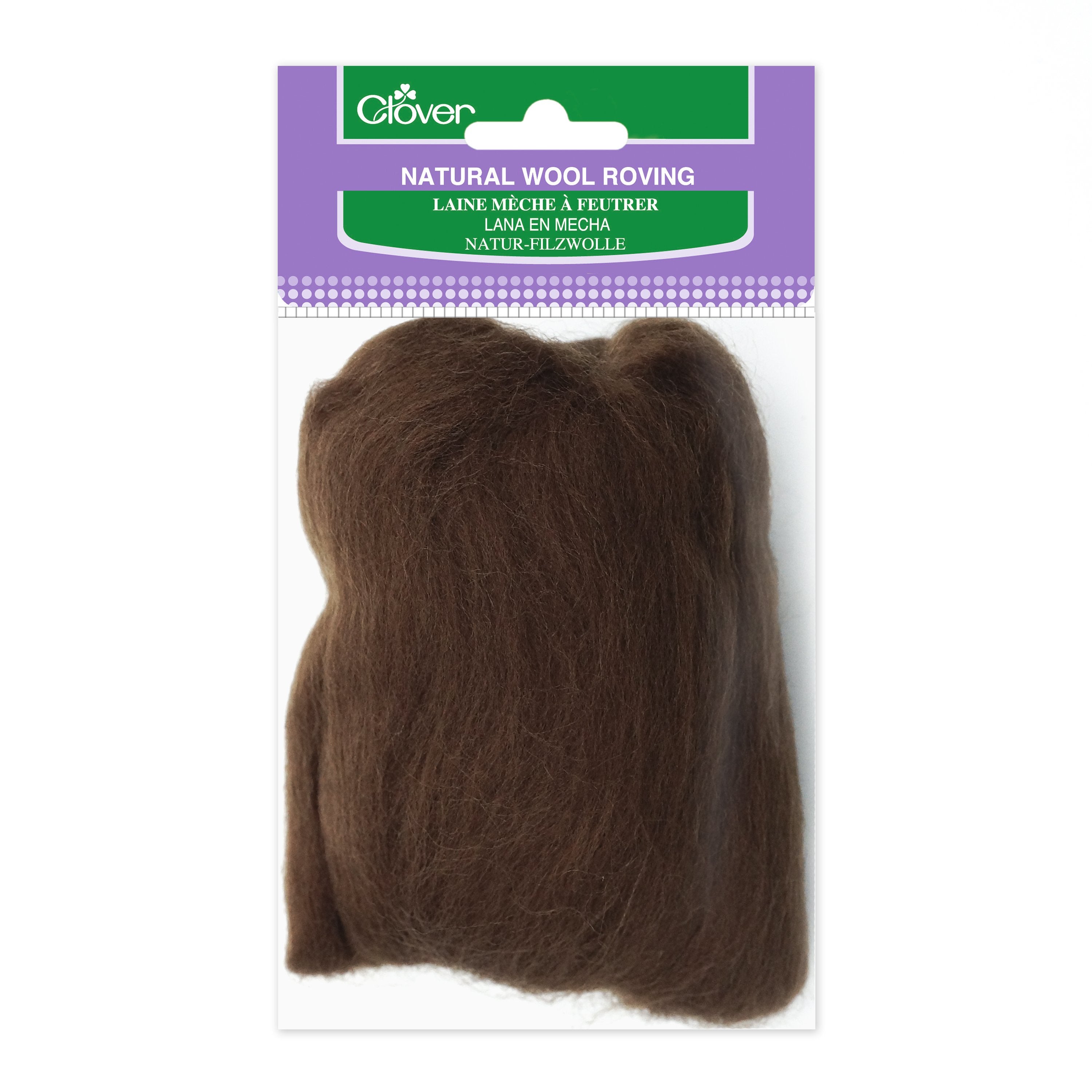 CLV - Natural Wool Roving (Brown) - 0