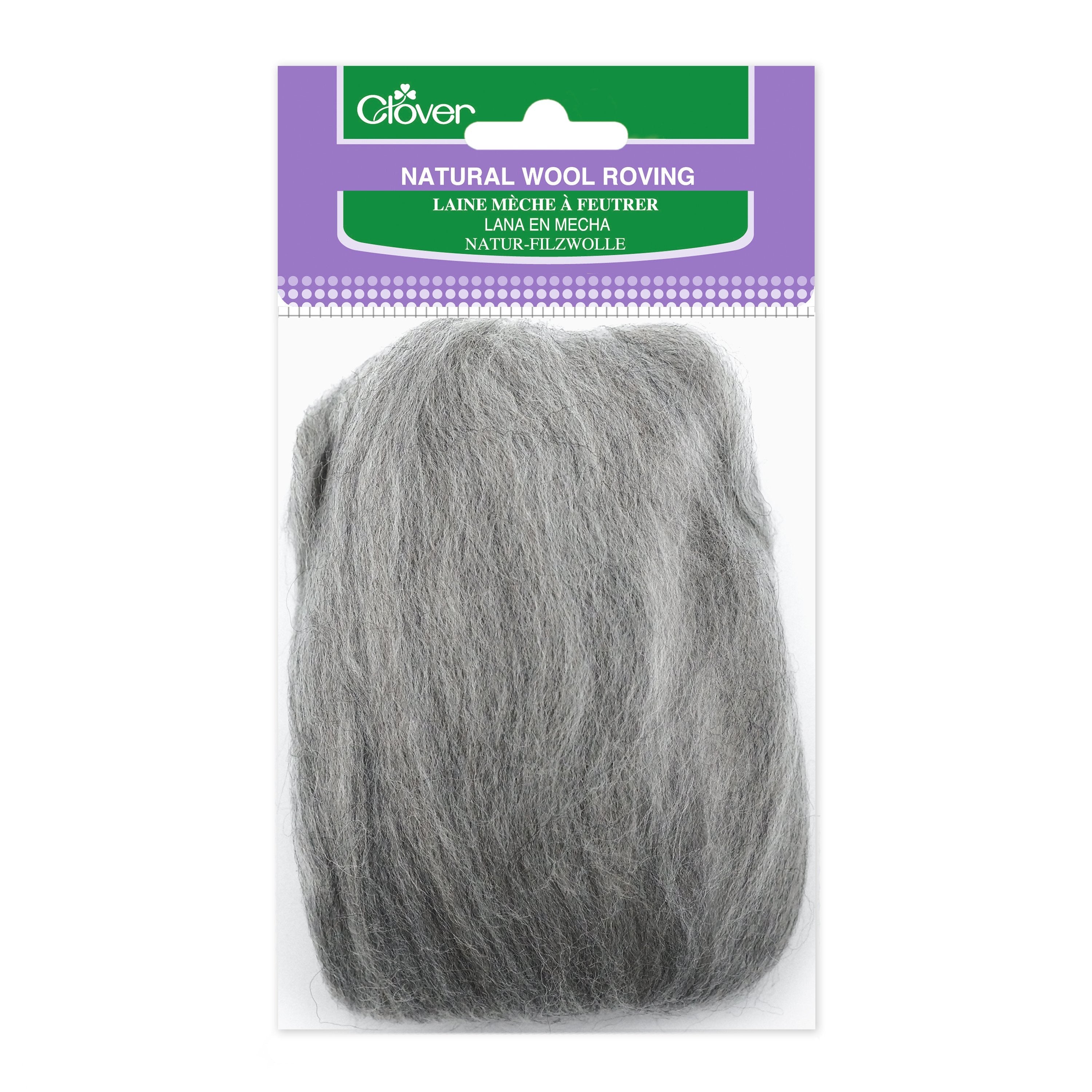CLV - Natural Wool Roving (Ash) - 0