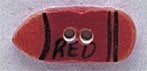 MHB - Ceramic Buttons - 86119 - Red Crayon