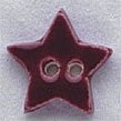 MHB - Ceramic Buttons - 86238 - Small Burgundy Star