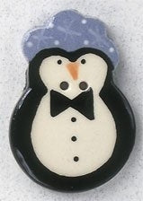 MHB - Ceramic Buttons - 86354 - Penguin With Blue Hat