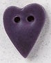 MHB - Ceramic Buttons - 86374 - Small Purple Folk Heart With Matte Finish