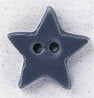MHB - Ceramic Buttons - 86382 - Very Small Medium Blue Star With Matte Finish