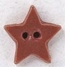 MHB - Ceramic Buttons - 86383 - Very Small Cinnaberry Star With Matte Finish