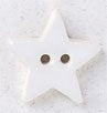 MHB - Ceramic Buttons - 86391 - White Very Small Star With Matte Finish