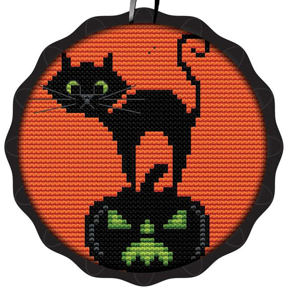 CN - Creative Needle Arts - Cat w/ Pumpkin Spooky Ornament