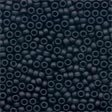 MHB - Size 11/0 Antique Glass Seed Beads - 03040 - Flat Black