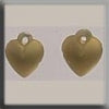MHB - Glass Treasures - 12075 - Very Small Domed Heart - Matte Gold