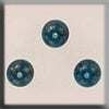 MHB - Glass Treasures - 12111 - Ball - Blue and Gold