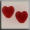 MHB - Glass Treasures - 12217 - Large Channeled Heart - Ruby