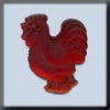 MHB - Glass Treasures - 12302 - Rooster - Dark Siam