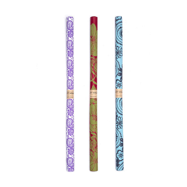 MBFT - Recycled Paper Gift Wrap Single Rolls-Assorted Eco Friendly