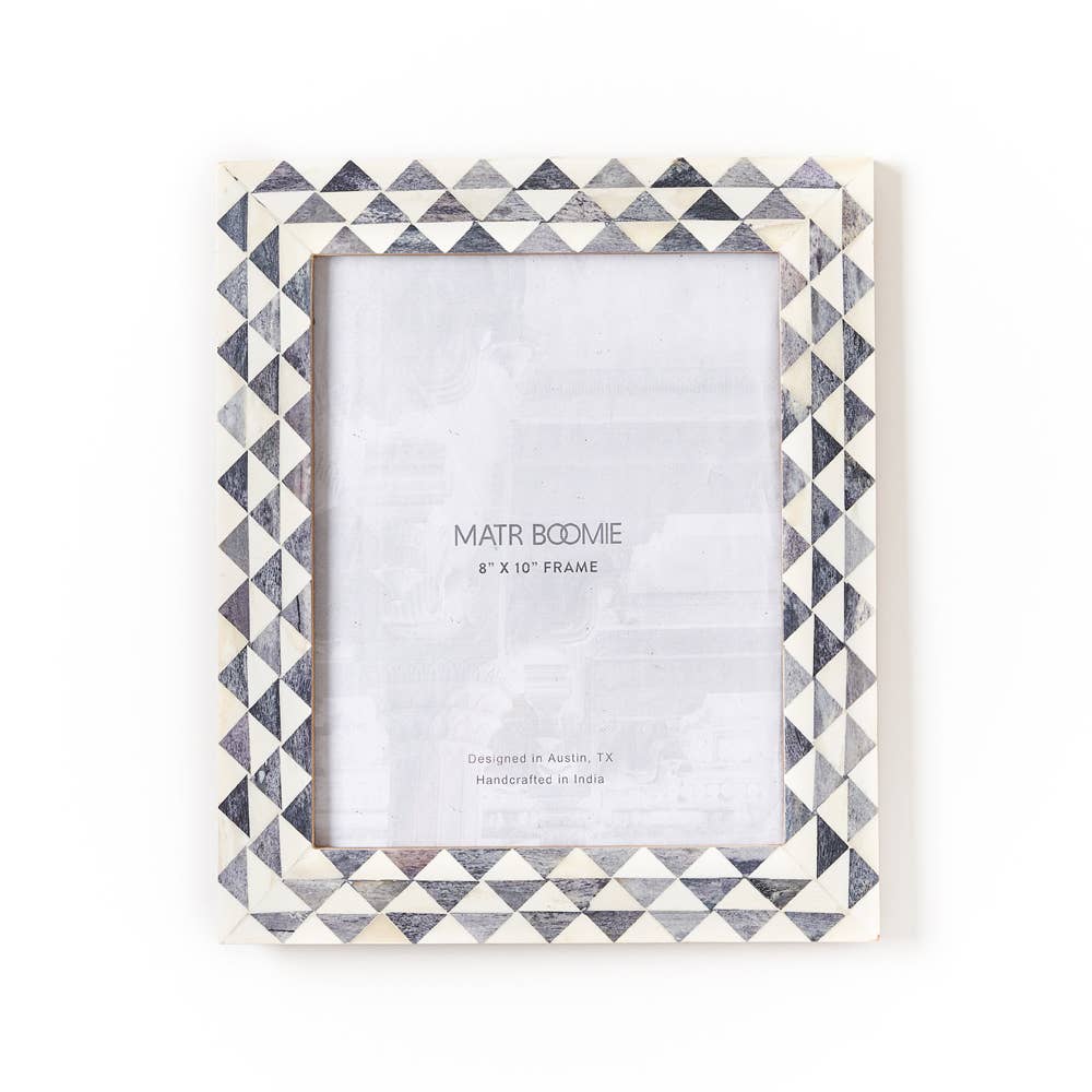 MBFT - Varuna 8x10 Gray and White Picture Frame - Handcrafted Bone