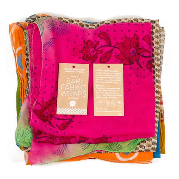 MBFT - Furoshiki Style Fabric Gift Wrap - Assorted Upcycled Sari