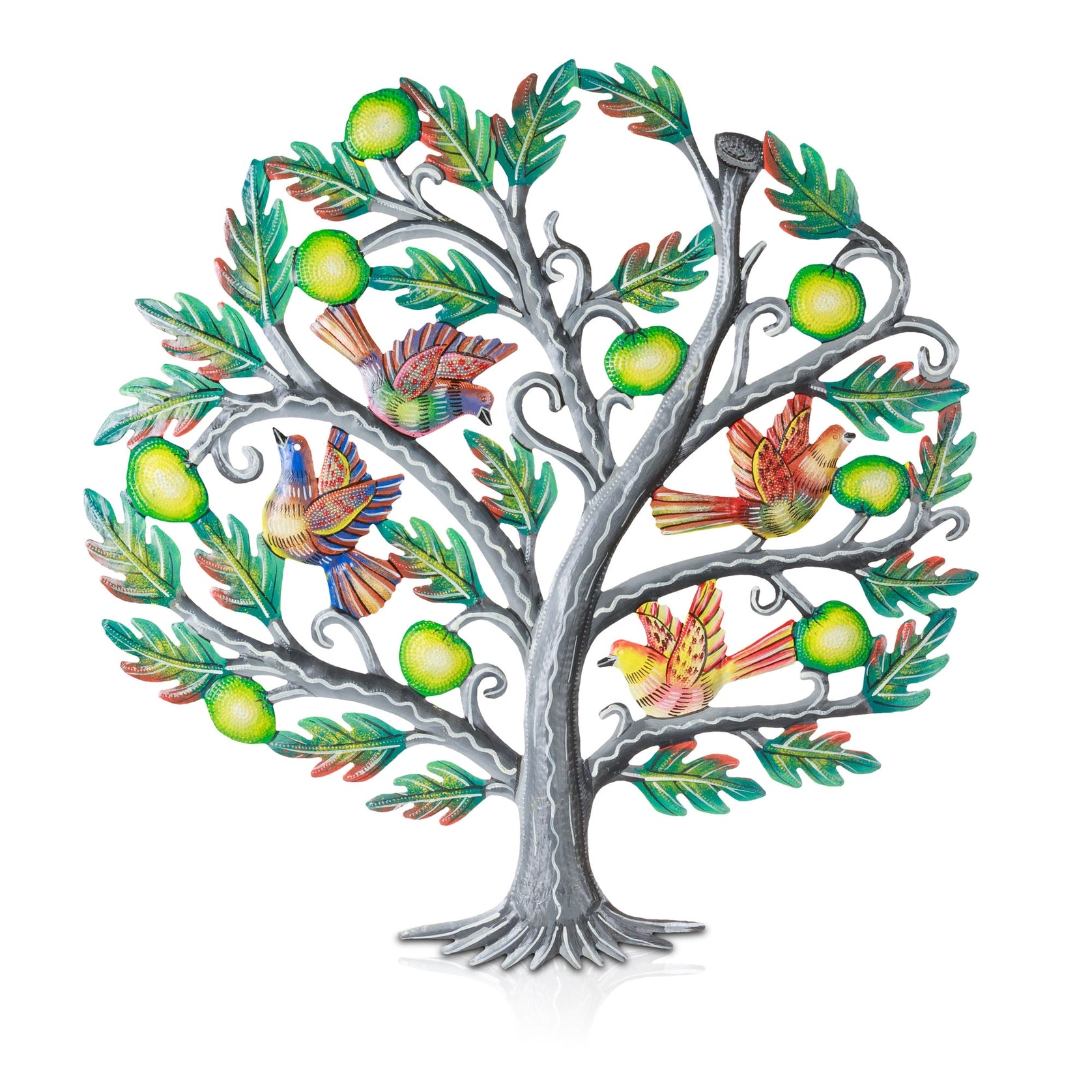 CDB - Haitian Metal Drum - Apple Tree with Birds