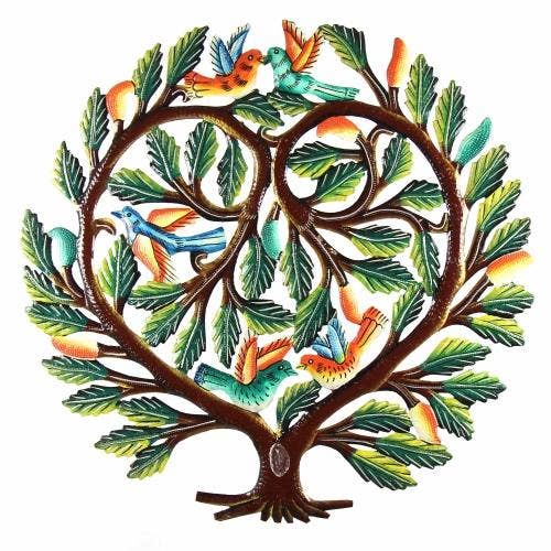 CDB - Haitian Metal Drum - Tree of Life Heart - 24 Inch