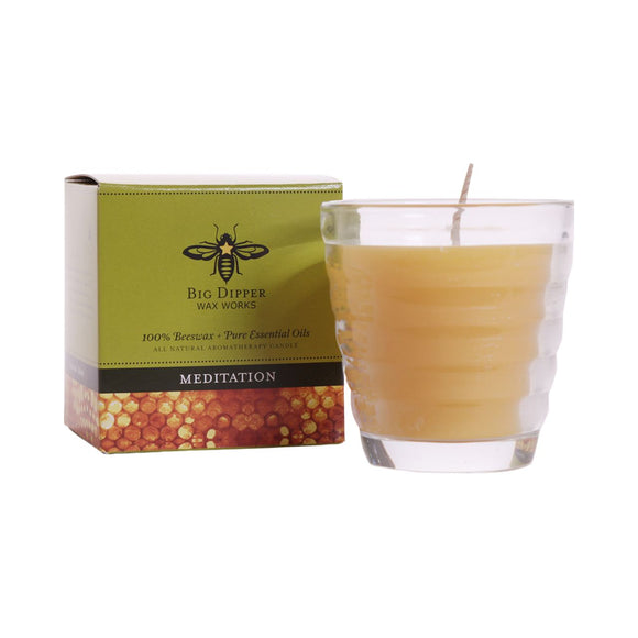 BDWW - Beeswax Aromatherapy Beehive Glass - Meditation - Cedarwood and Balsam