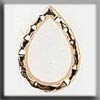 MHB - Glass Treasures - 12021 - Open Faceted Teardrop - Gold