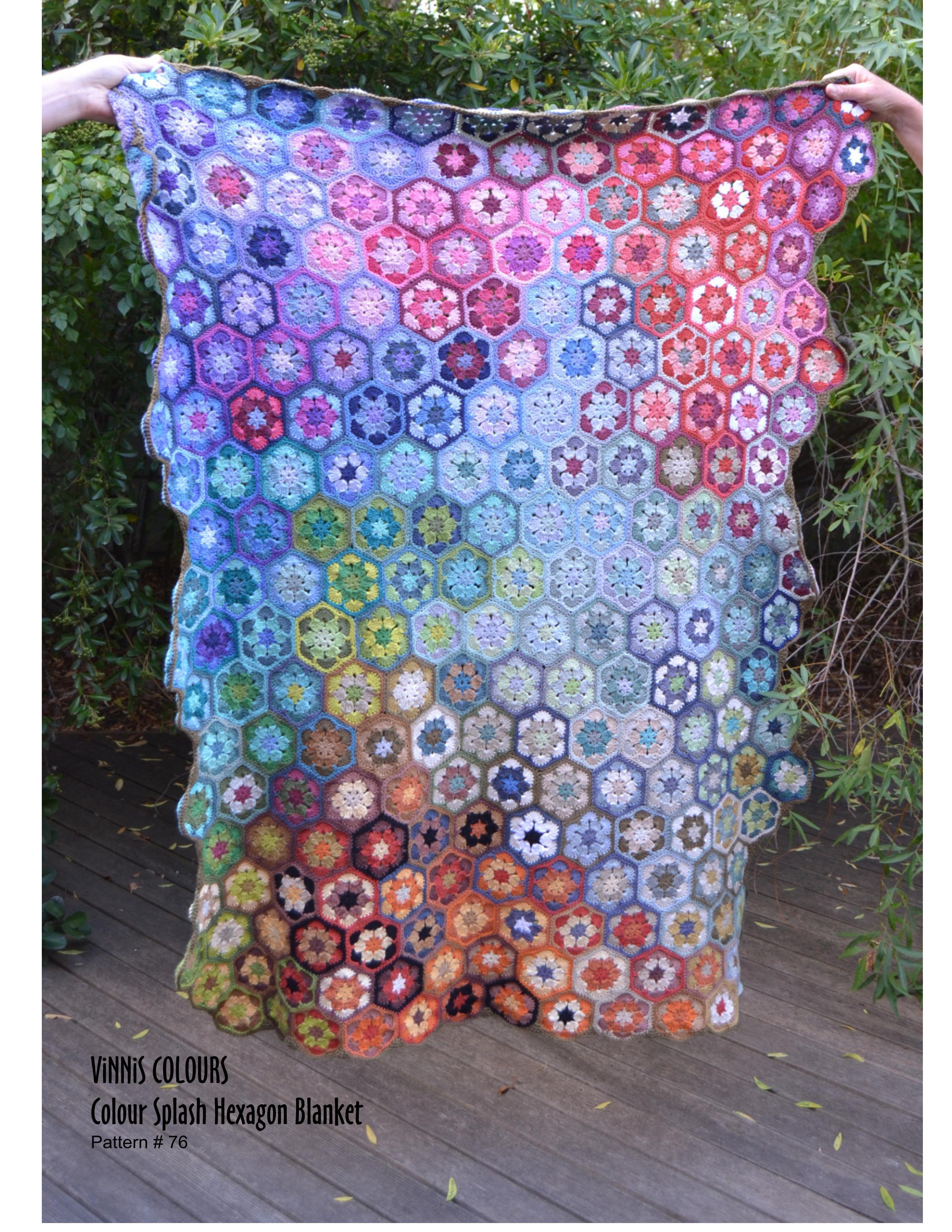 VCDL - P076 - Colourful Hexagon Blanket