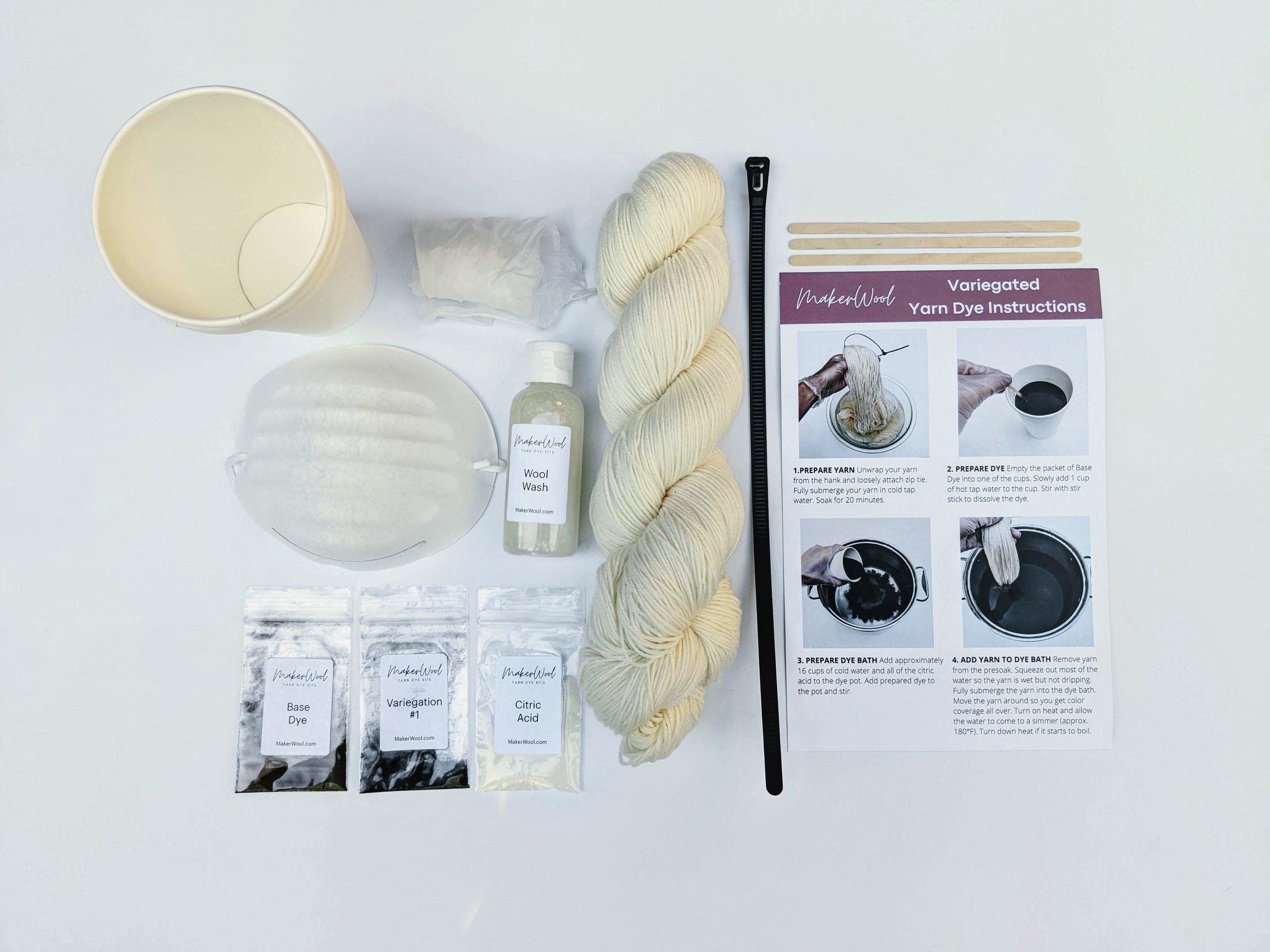 MKWL - Yarn Dye Kit: Fingering / Plum Speckle