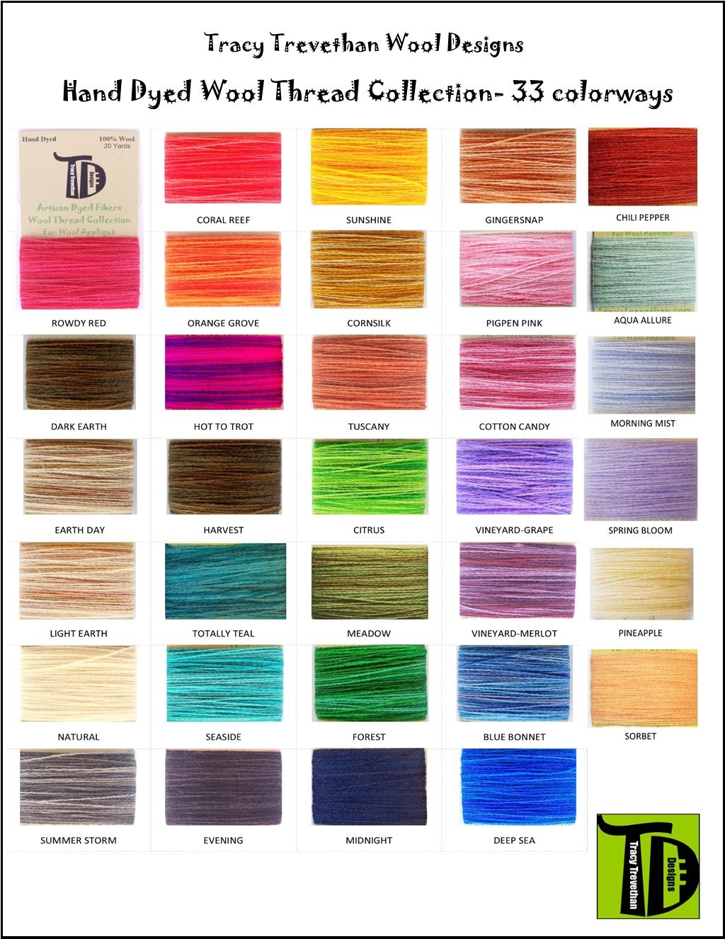 TT - Hand Dyed Wool Thread