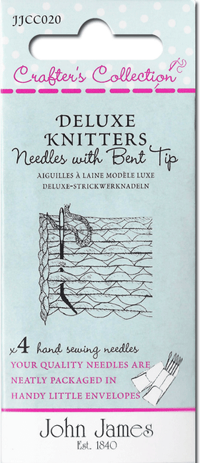 CN - John James Crafters' Collections - JJCC-020 - Deluxe Knitters Needles with Bent Tip
