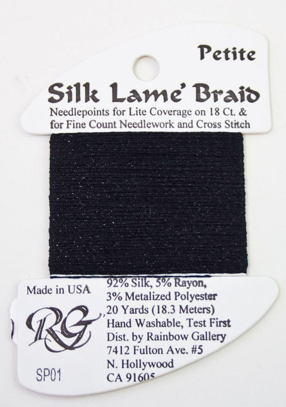 RBGL - Silk Lame Braid - Petite - SP-0001 - Black