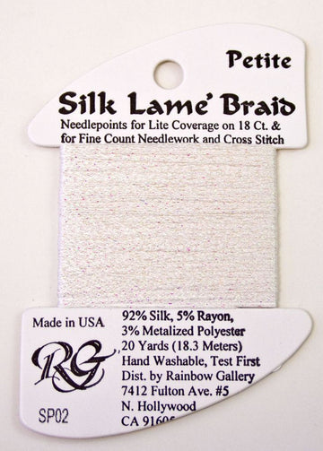 RBGL - Silk Lame Braid - 18 Count - SL-0002 - White