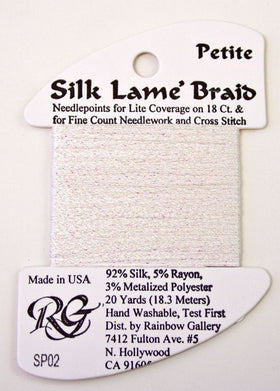 RBGL - Silk Lame Braid - 13 Count - LB-0002 - White