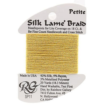 RBGL - Silk Lame Braid - 18 Count - SL-0011 - Yellow