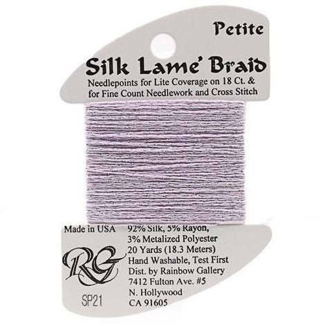 RBGL - Silk Lame Braid - 18 Count - SL-0021 - Light Lavender