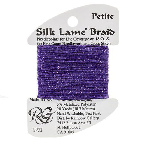 RBGL - Silk Lame Braid - 18 Count - SL-0023 - Dark Lavender