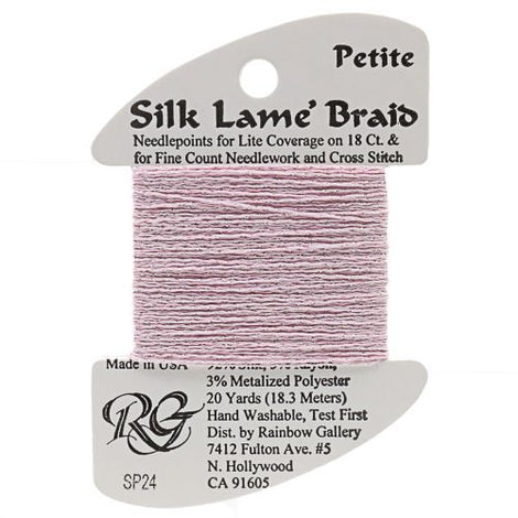 RBGL - Silk Lame Braid - 18 Count - SL-0024 - Baby Pink
