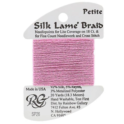 RBGL - Silk Lame Braid - Petite - SP-0026 - Raspberry