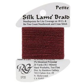 RBGL - Silk Lame Braid - 18 Count - SL-0028 - Burgundy