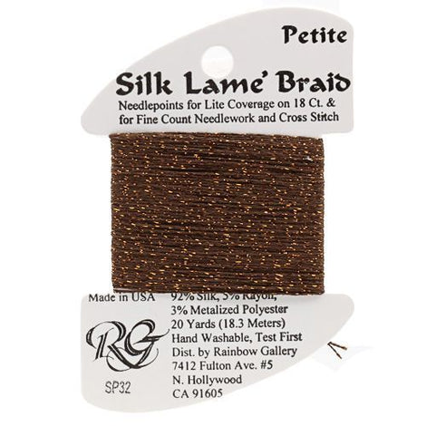 RBGL - Silk Lame Braid - Petite - SP-0032 - Coffee