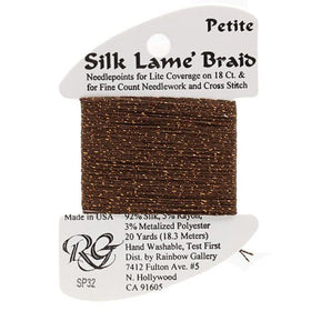 RBGL - Silk Lame Braid - 18 Count - SL-0032 - Coffee
