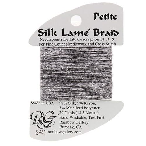 RBGL - Silk Lame Braid - Petite - SP-0041 - Pewter