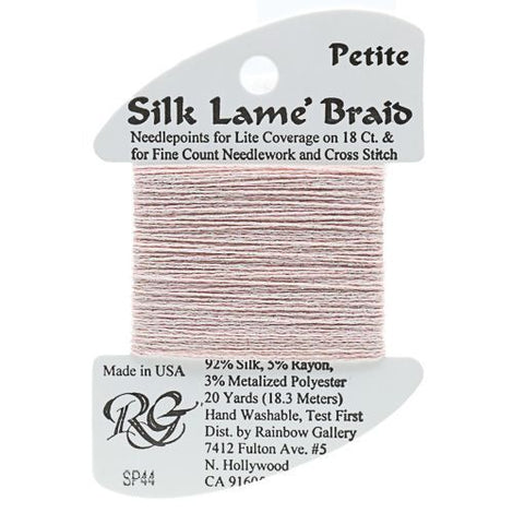 RBGL - Silk Lame Braid - 18 Count - SL-0044 - Light Shell Pink