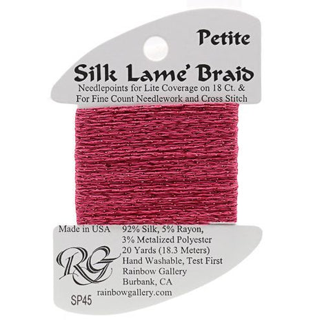 RBGL - Silk Lame Braid - 13 Count - LB-0045 - Deep Rose