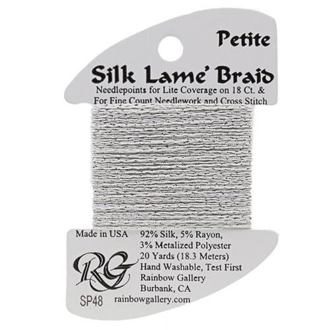 RBGL - Silk Lame Braid - 18 Count - SL-0048 - Silver