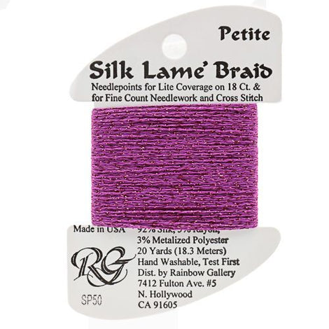 RBGL - Silk Lame Braid - 18 Count - SL-0050 - Fuchsia