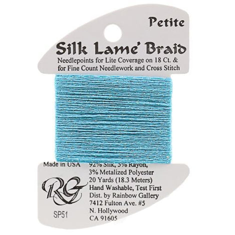 RBGL - Silk Lame Braid - 18 Count - SL-0051 - Turquoise