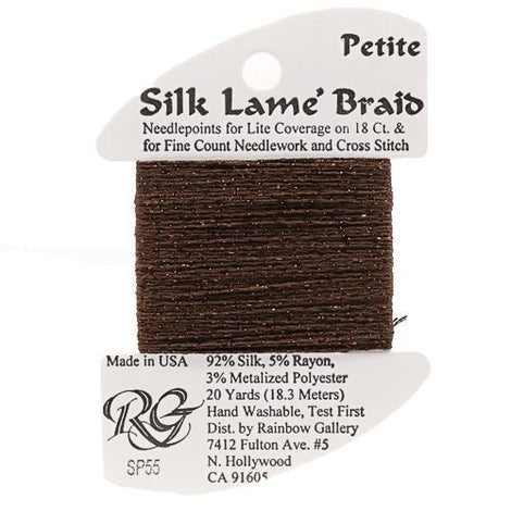 RBGL - Silk Lame Braid - Petite - SP-0055 - Dark Chocolate